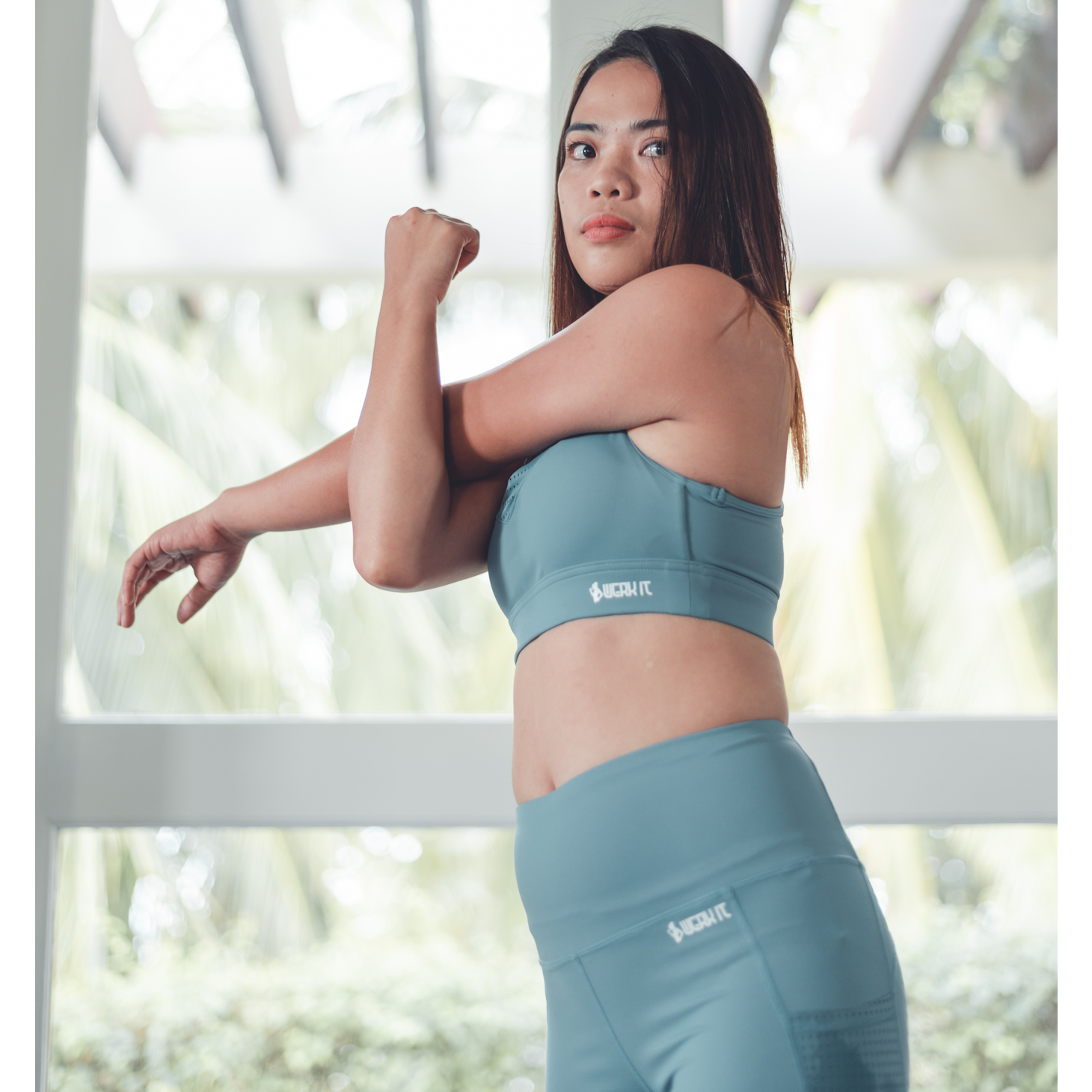 New skin-friendly high-waisted tight yoga pants sweat dehumidifying sports  bra two-piece gym wear - Werk It Activewear